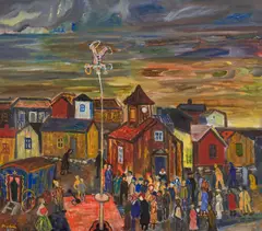 Reidar Aulie, Artist, 1961, Olje på lerret