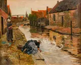 Frits Thaulow, Volendam, Olje på lerret