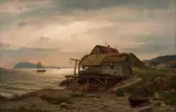 Amaldus Nielsen, Salteriet på Kinn, 1880, Olje på lerret