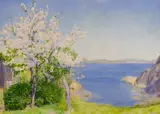 Harald Sohlberg, Blomstrende kirsebærtre (Kalviken, Kjerringvik)