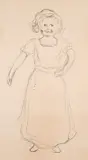 Edvard Munch, Pernille Kirkeby II, 1908-09, Litografi trykket i svart på gulhvitt papir