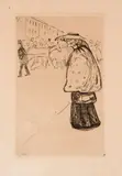 Edvard Munch, Matrosbruden, 1902, Radering trykket i brunlig på tykt gulhvitt papir