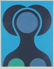 Herman Hebler, Kvinne, 1969, Serigrafi