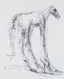 Frans Widerberg, Hest, 1973, Litografi