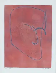 Ludvig Eikaas, Selvportrett, Radering