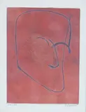 Ludvig Eikaas, Selvportrett, Radering