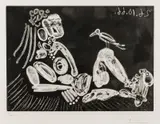 Pablo Picasso, Femme à l’Oiseau, Akvatintetsning