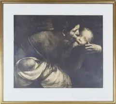 Odd Nerdrum, Godnattkyss (Brun variant), Litografi