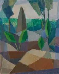 Lars Tiller, Komposisjon, 1950, Olje på plate