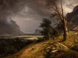Thomas Fearnley, Bayersk landskap, Olje på lerret