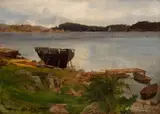Hans Gude, Fra Vrengen, 1866, Olje på lerret