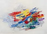 Jakob Weidemann, Knoppskyting, 1973, Olje på lerret
