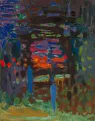 Thore Heramb, Komposisjon, 1980, Olje på lerret