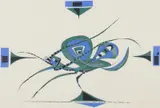 Paul René Gauguin, Øyenstikker, 1972, Litografi