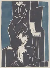 Halvdan Ljøsne, Komposisjon, 1961, Linosnitt
