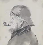 Christian Krohg, Los med pipe
