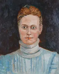 Bendik Riis, Dameportrett, Olje på plate