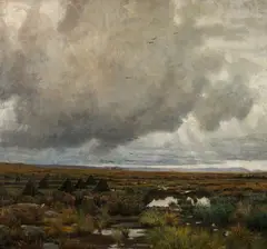 Kitty Lange Kielland, Torvmyr, 1880, Olje på lerret