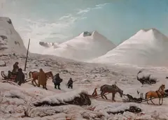 Knud Baade, Vinter, 1834, Olje på sinkplate