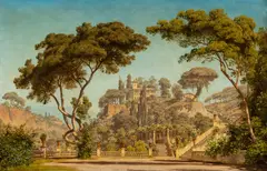 Johan Fredrik Eckersberg, Fra Madeira, 1864, Olje på papir, oppklebet på lerret