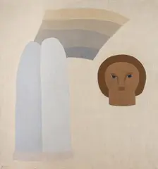 Charlotte Wankel, Kvinnehode, 1929, Olje på lerret