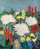Jakob Weidemann, Blomster, 1956, Olje på plate