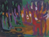 Thore Heramb, Komposisjon, 1990, Gouache