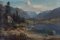 Johan Fredrik Eckersberg, Fjordlandskap, Olje på lerret