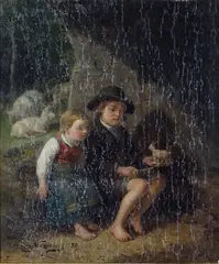 Bengt Nordenberg, Lekende barn, 1878, Olje på lerret