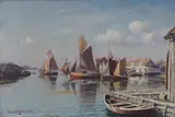 Lauritz Haaland, En uthavn, 1896, Olje på lerret