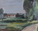 Henrik Sørensen, Fransk landskap, 1920, Olje på plate