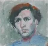 Frans Widerberg, Selvportrett, Olje på plate