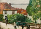 Theodor Kittelsen, Regnværsdag fra (Arendal) Kragerø, Olje på lerret