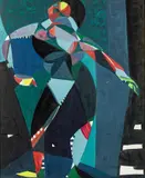 Jakob Weidemann, Figurkomposisjon, 1951, Olje på plate