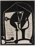 Figure by Pablo Picasso, Litografi, sold Jun 2022