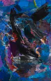 Carl Nesjar, Storm, 2010, Akryl, trekull og kritt på lerret