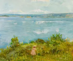 Halfdan Strøm, Fra Oslofjorden, 1907, Olje på lerret