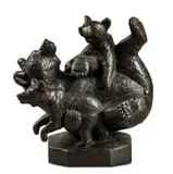 Skule Waksvik, Binne med unger, 1980, Bronse