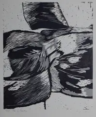 Inger Sitter, Uten tittel, Linosnitt