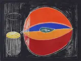 Ludvig Eikaas, Komposisjon med citron, Radering