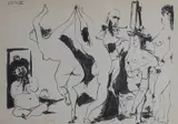 The Studio by Pablo Picasso, 1954, Litografi, lysmål, sold Nov 2021