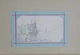 Reinholdt Boll, Holmboe, Thorolf (1866-1935 ) Fjordparti/Fra Lofoten, Blyant på papir