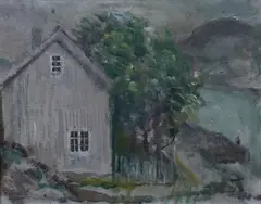 Oda Krohg, Brekkestø: Fra Sørlandet og Brygger og båter, Olje på lerret oppklebet på plate