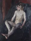 Signe Scheel, Barneakt, Olje på lerret