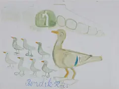 Bendik Riis, Sjøfugler, Olje på plate