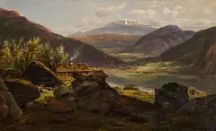 Johan Christian Dahl, Gård ved Feigum i Lusterfjorden, 1851, Olje på lerret