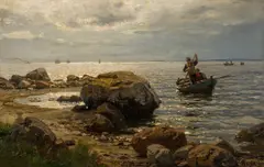 Hans Gude, Ved Østersjøen, 1886, Olje på lerret