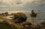 Hans Gude, Ved Østersjøen, 1886, Olje på lerret