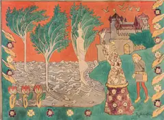 Gerhard Munthe, Den onde stemor, Akvarell på papir