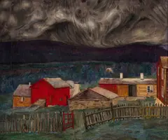 Harald Sohlberg, Uværsstemning, 1904, Olje på lerret